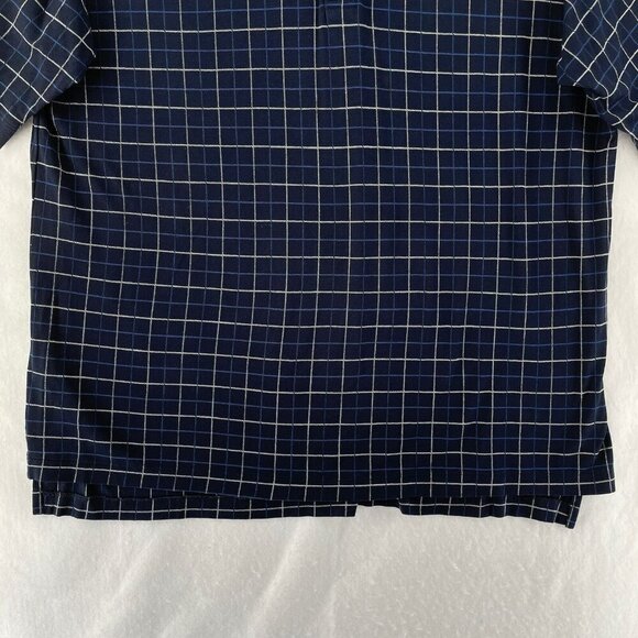 Pebble Beach Collection Polo Shirts Mens XL Navy Plaid Collared Short Sleeve USA - Picture 8 of 11